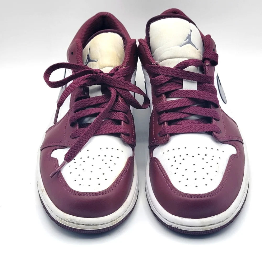 Jordan‎ 1 Low White Bordeaux Size 8.5 (M) Size 10 (W)